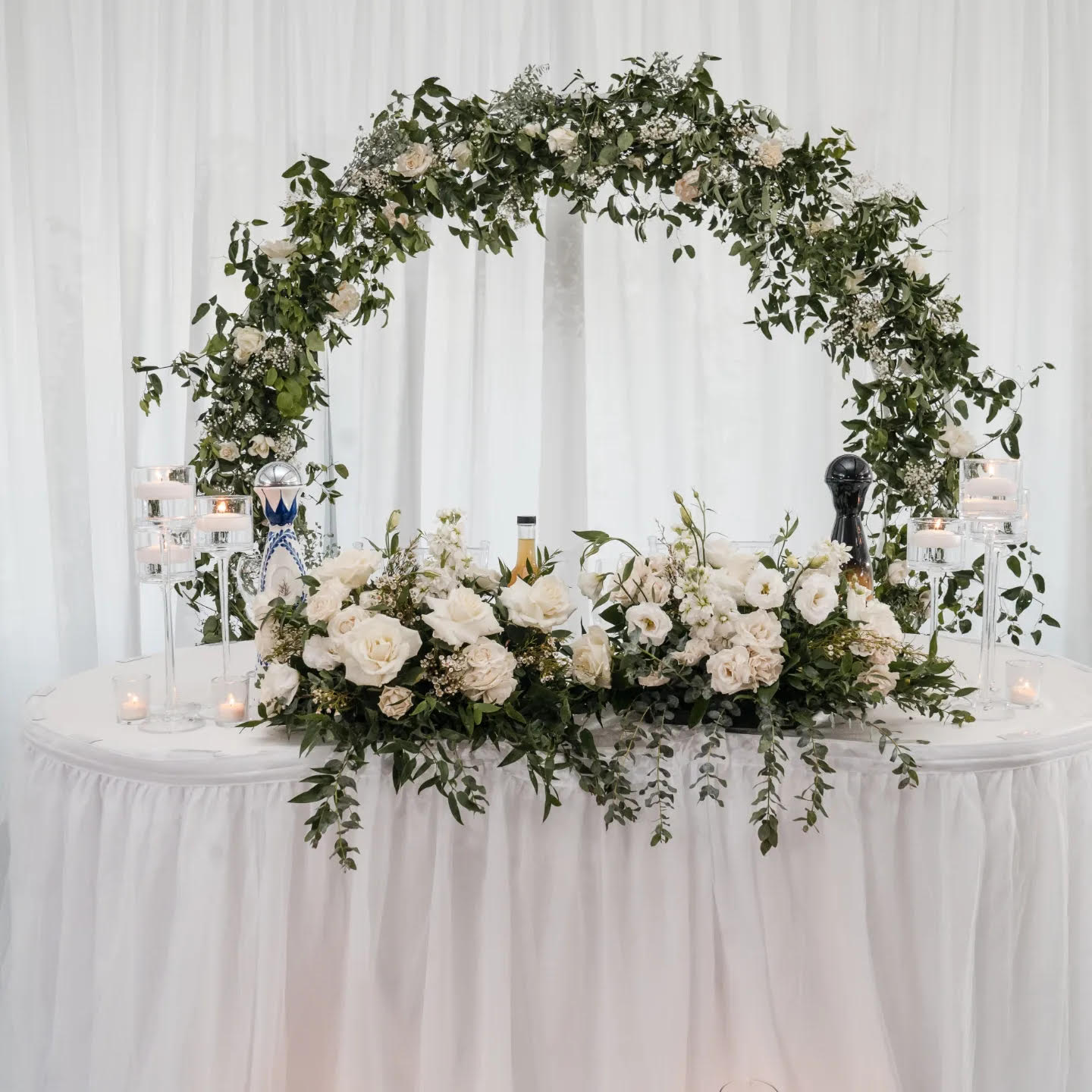 Greenery Circle Arch Backdrop