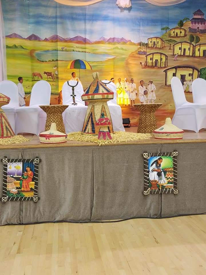 Cultural Backdrop with Mesob