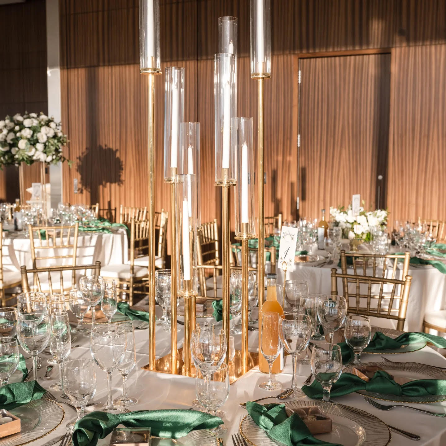 Golden Candelabra Centerpiece